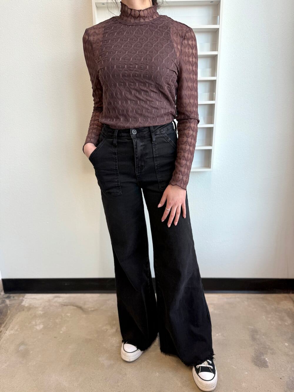 Sheer Coffee Long Sleeve